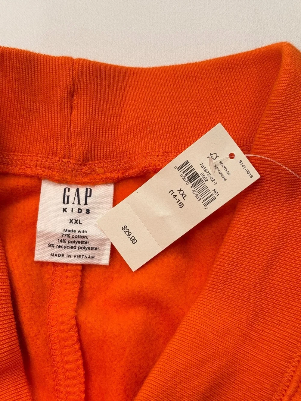 Gap Sweatpants Orange Joggers - Boys XXL NWT